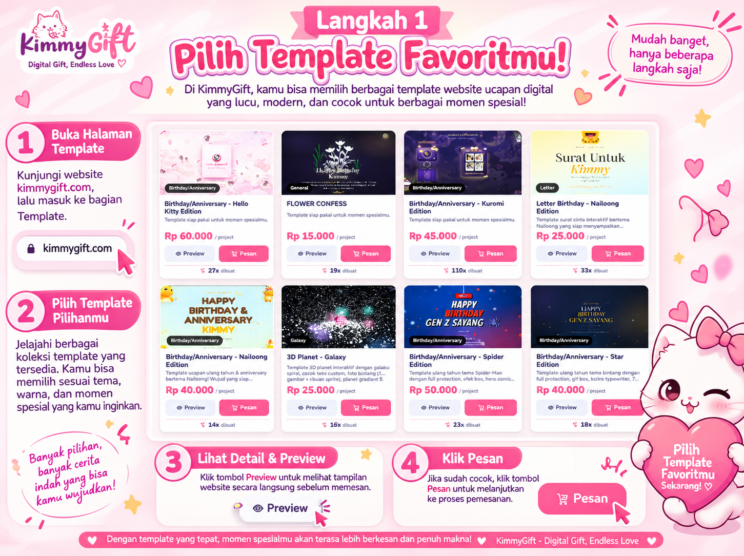 Pilih Template Website Ucapan Digital