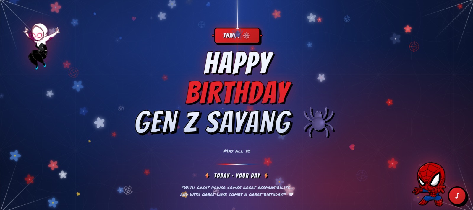 Birthday/Anniversary - Spider Edition