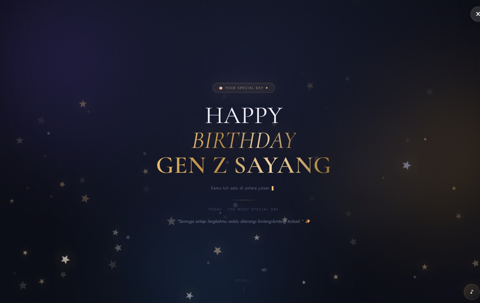 Birthday/Anniversary - Star Edition